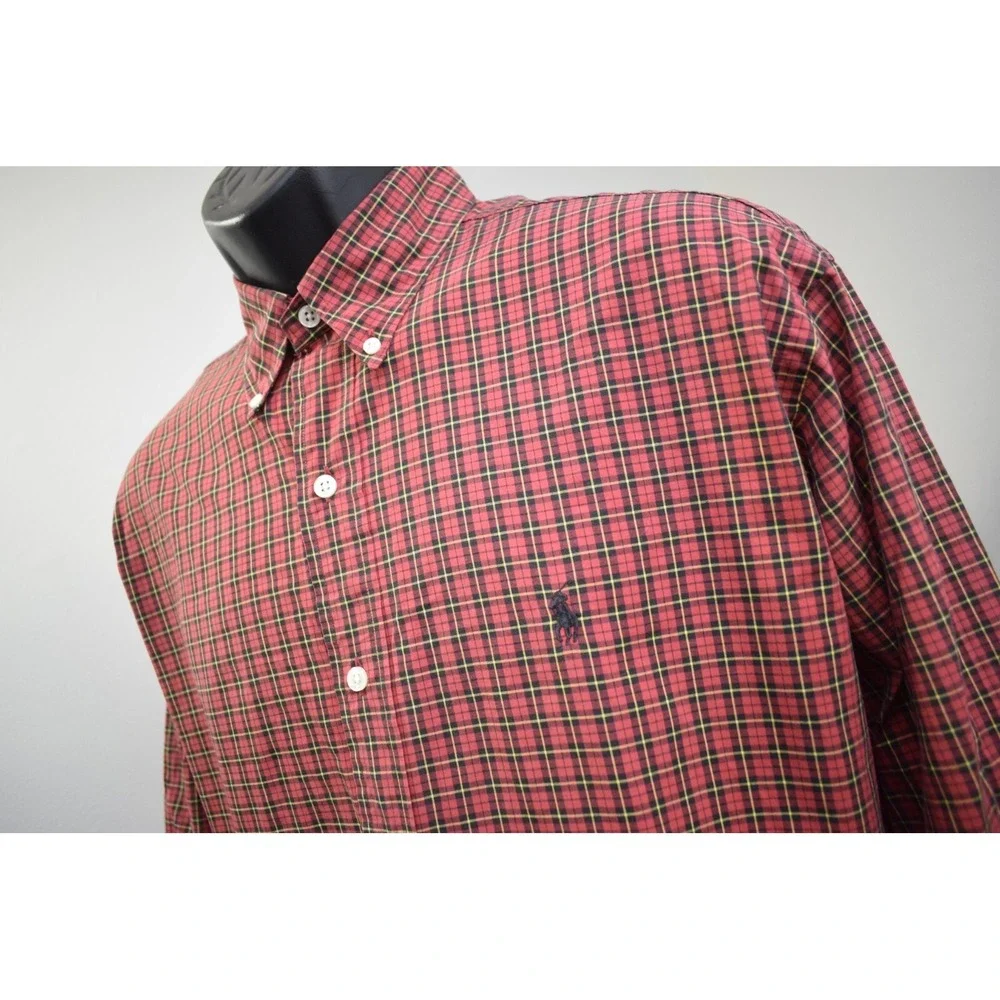 Polo Ralph Lauren Blake Dress Shirt Plaid Long Sleeve Button Up Mens Size Medium